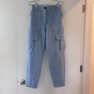 Bershka Light Blue Cargo Pants – Size 4 (EUR 36)